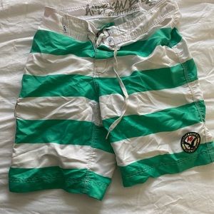 STRIPED SWIM TRUNKS